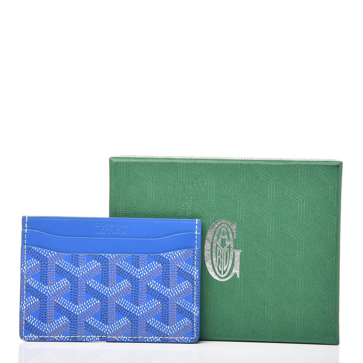 Goyardine Saint Sulpice Card Holder Sky Blue