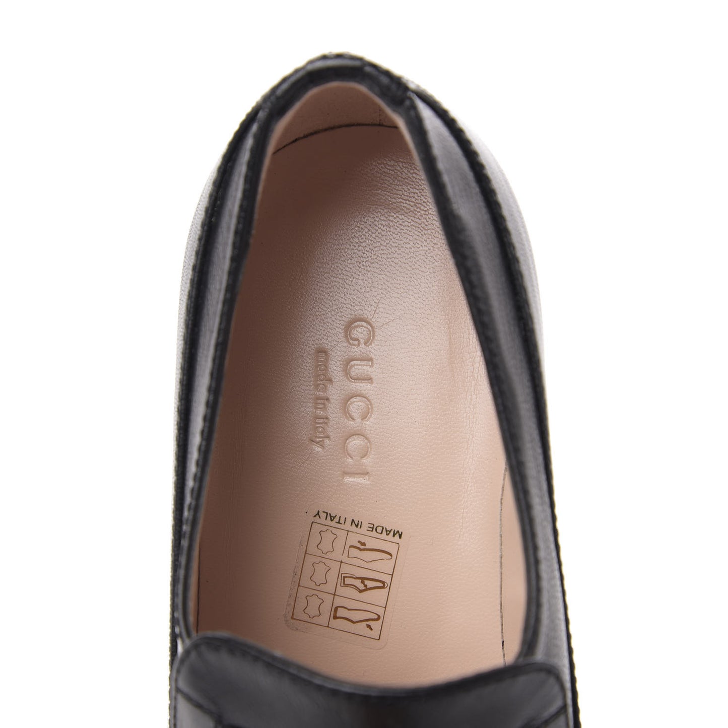 Goatskin Womens Chain Mid-Heel Loafers 36.5 Black