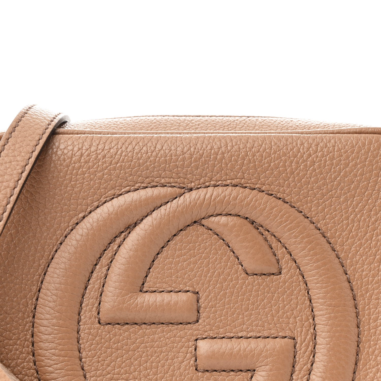 Gucci Pebbled Calfskin Small Soho Disco Bag Camelia 8 of 10
