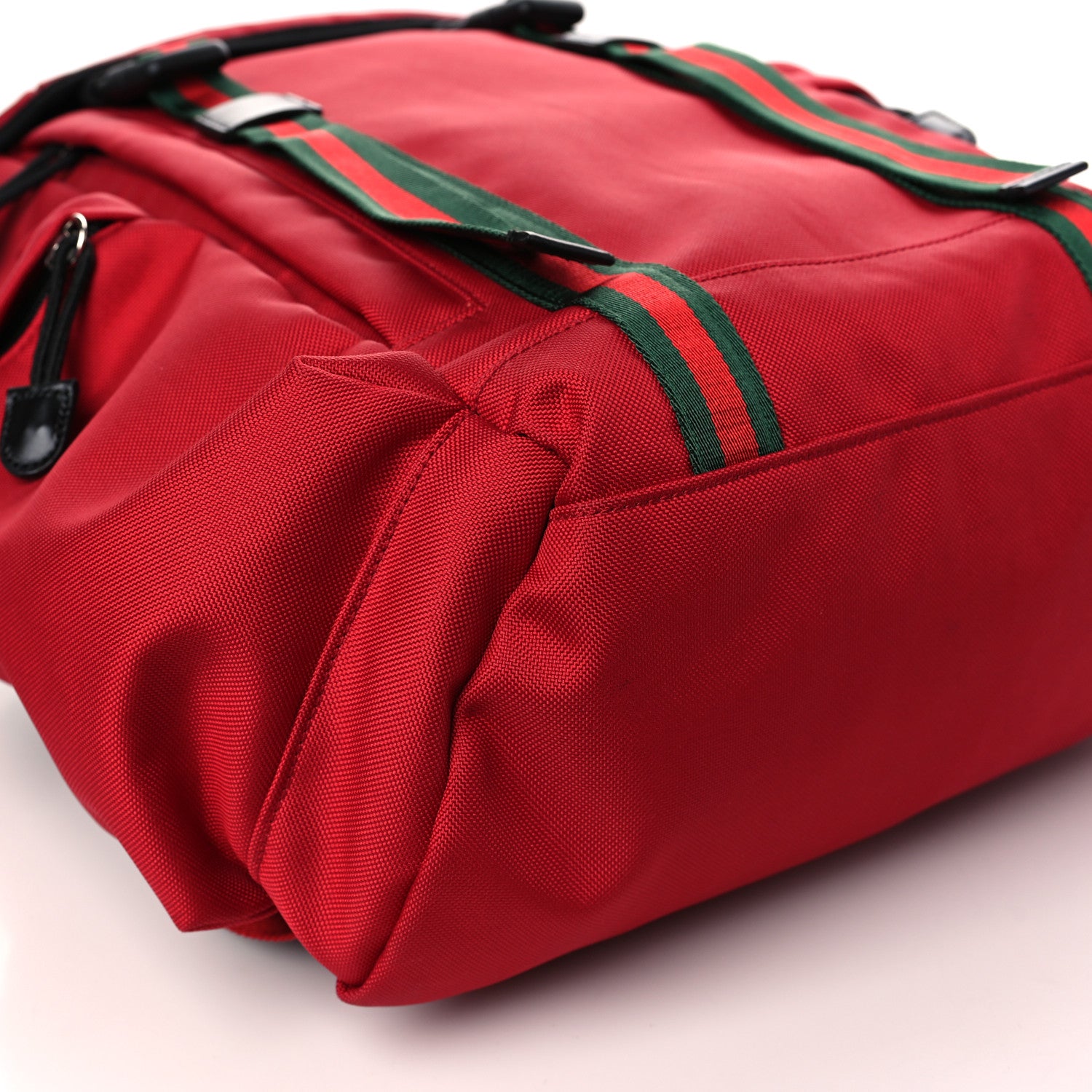 Gucci Techno Canvas Web Double Buckle Backpack Red 8 of 9