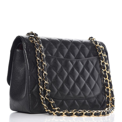 Chanel Caviar Quilted Jumbo Double Flap Black 4 of 13