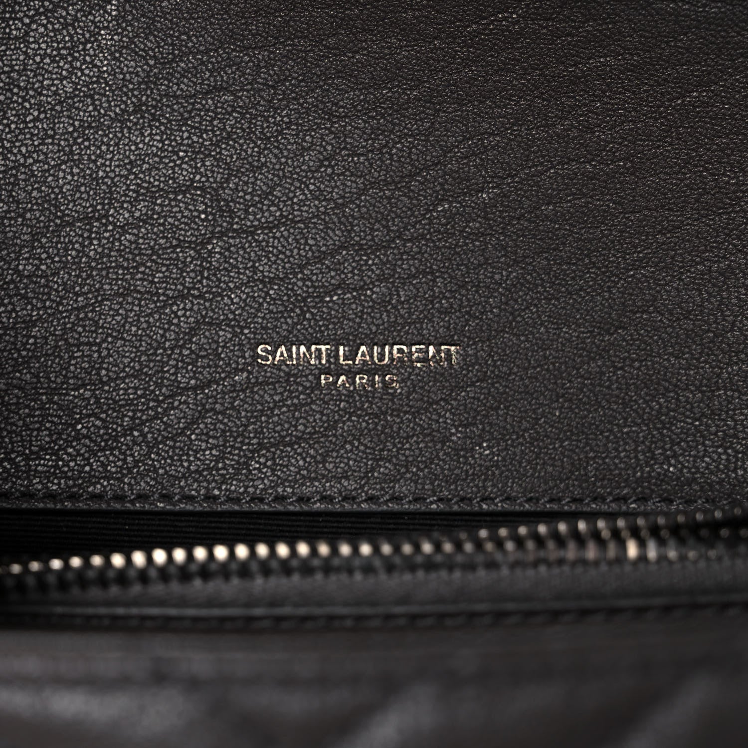 Saint Laurent Sheepskin Matelasse Chevron Monogram Medium College Bag Asphalt 6 of 12