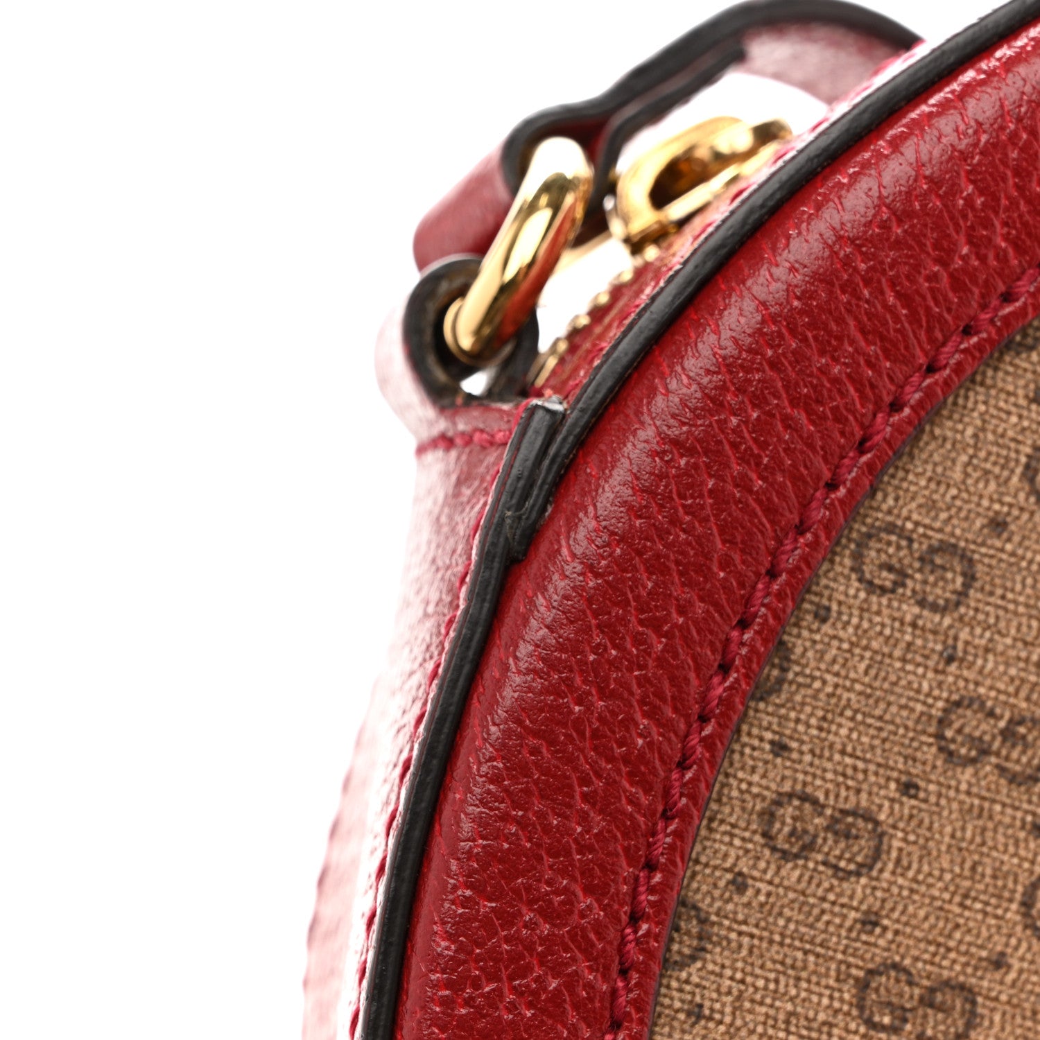 Gucci X DORAEMON Mini Vintage GG Supreme Monogram Mini Round Shoulder Bag Beige Cherry Red 13 of 14