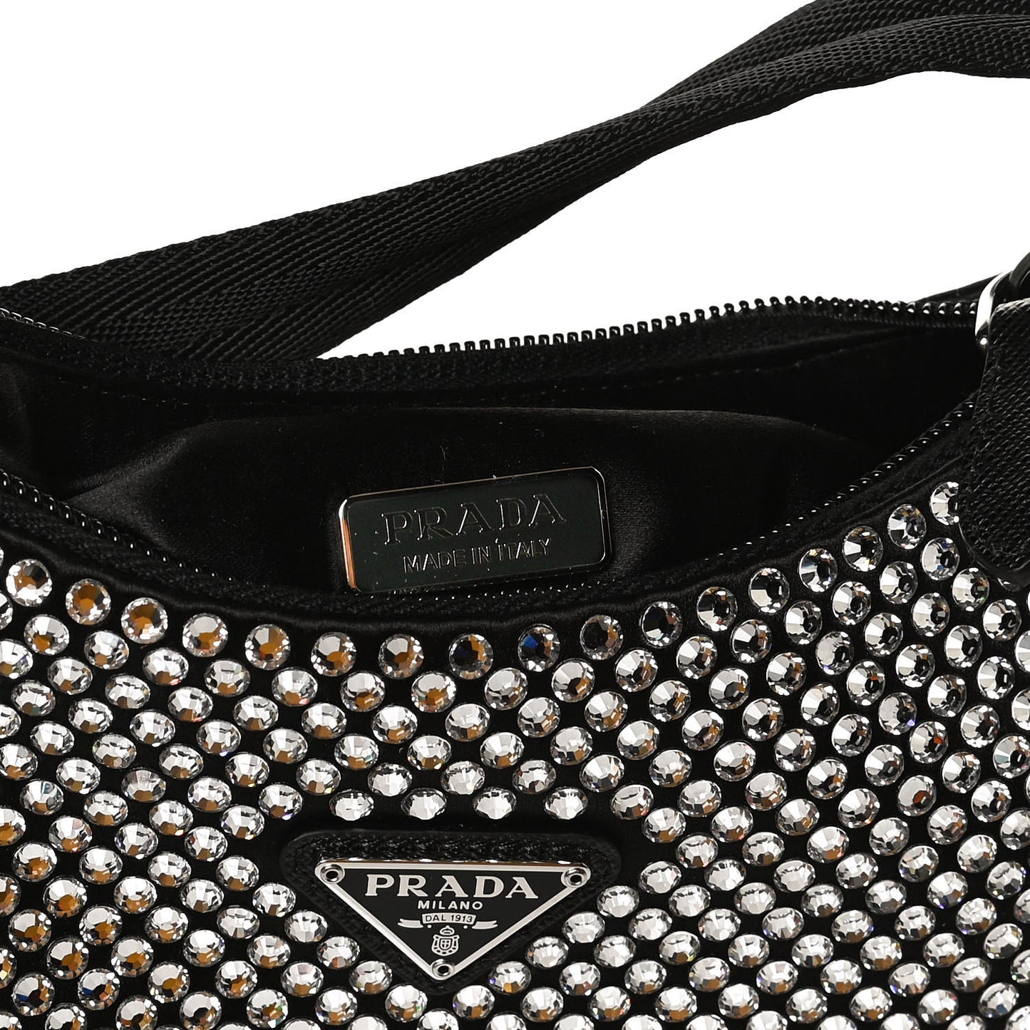 Satin Crystal Mini Re-Edition 2000 Bag Cristal