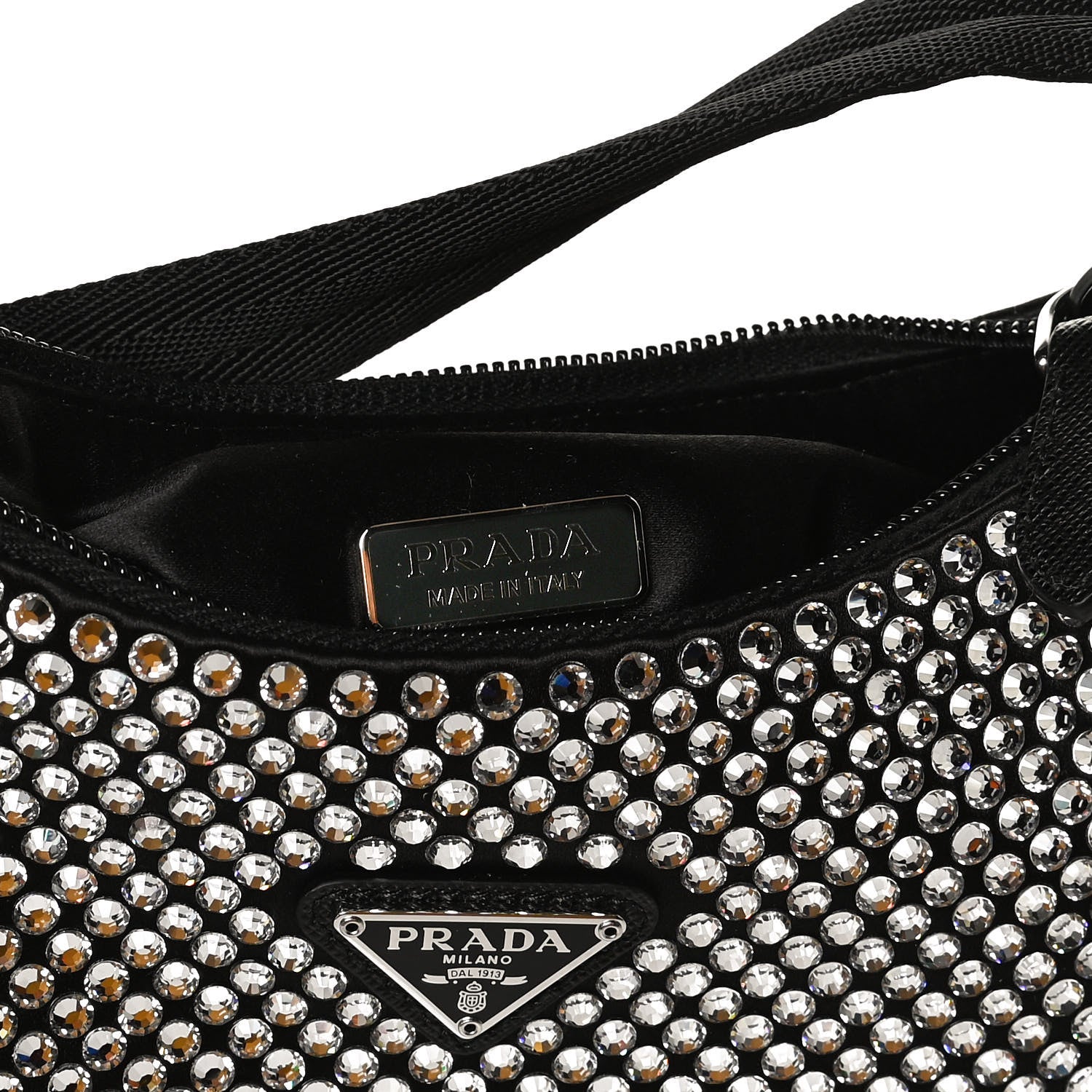 Prada Satin Crystal Mini Re-Edition 2000 Bag Cristal 6 of 11