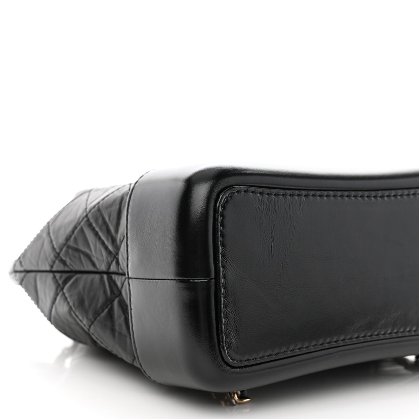 Aged Calfskin Quilted Small Gabrielle Backpack Black