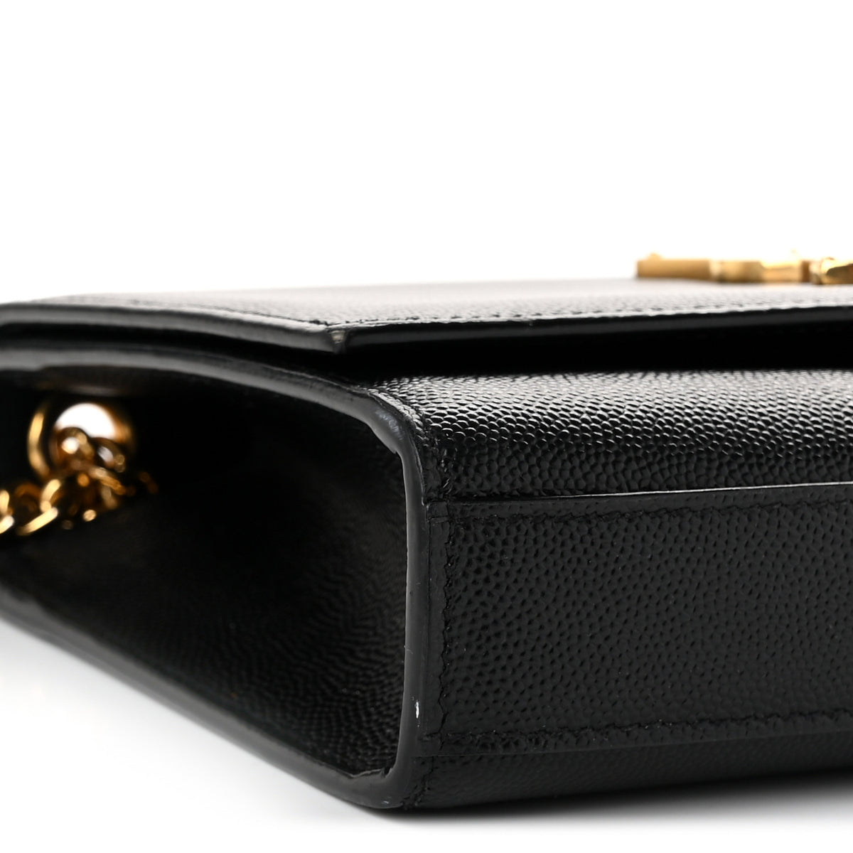 Saint Laurent Grain De Poudre Small Classic Monogram Kate Satchel Black 9 of 11