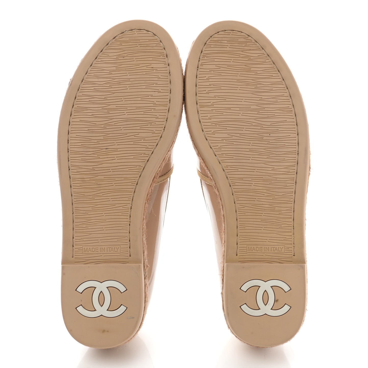 Patent CC Loafers Espadrille 35 Beige
