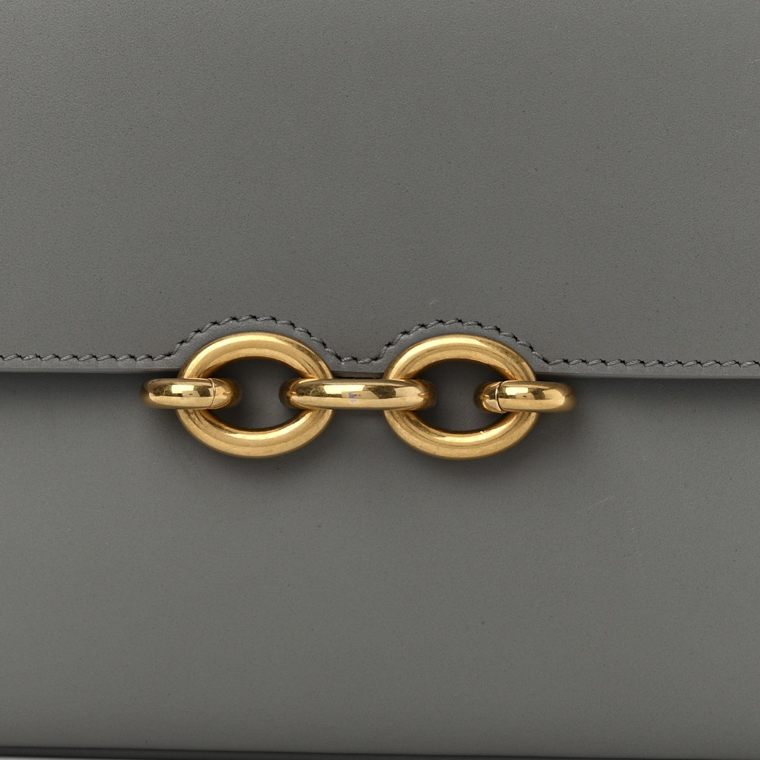 Saint Laurent Smooth Calfskin Le Maillon Satchel Grey 8 of 15