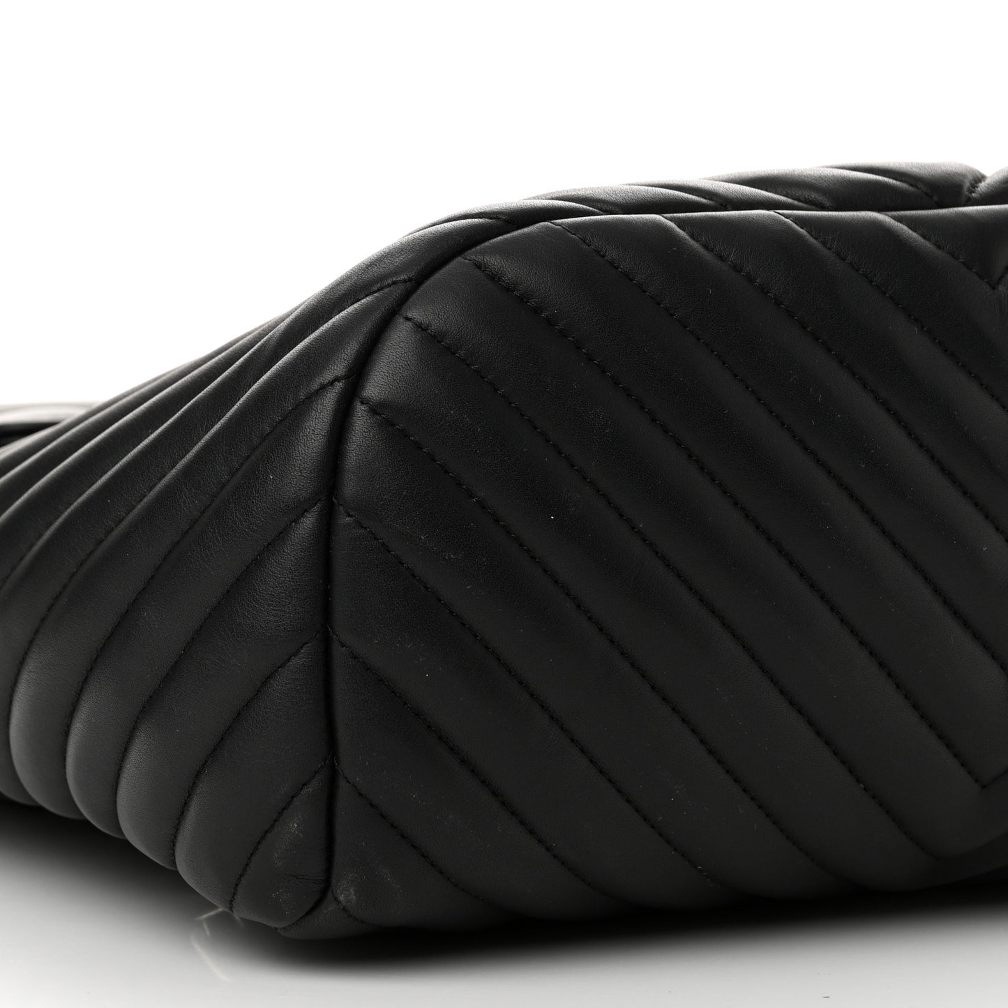 Calfskin Chevron Quilted Large Urban Spirit Backpack Black