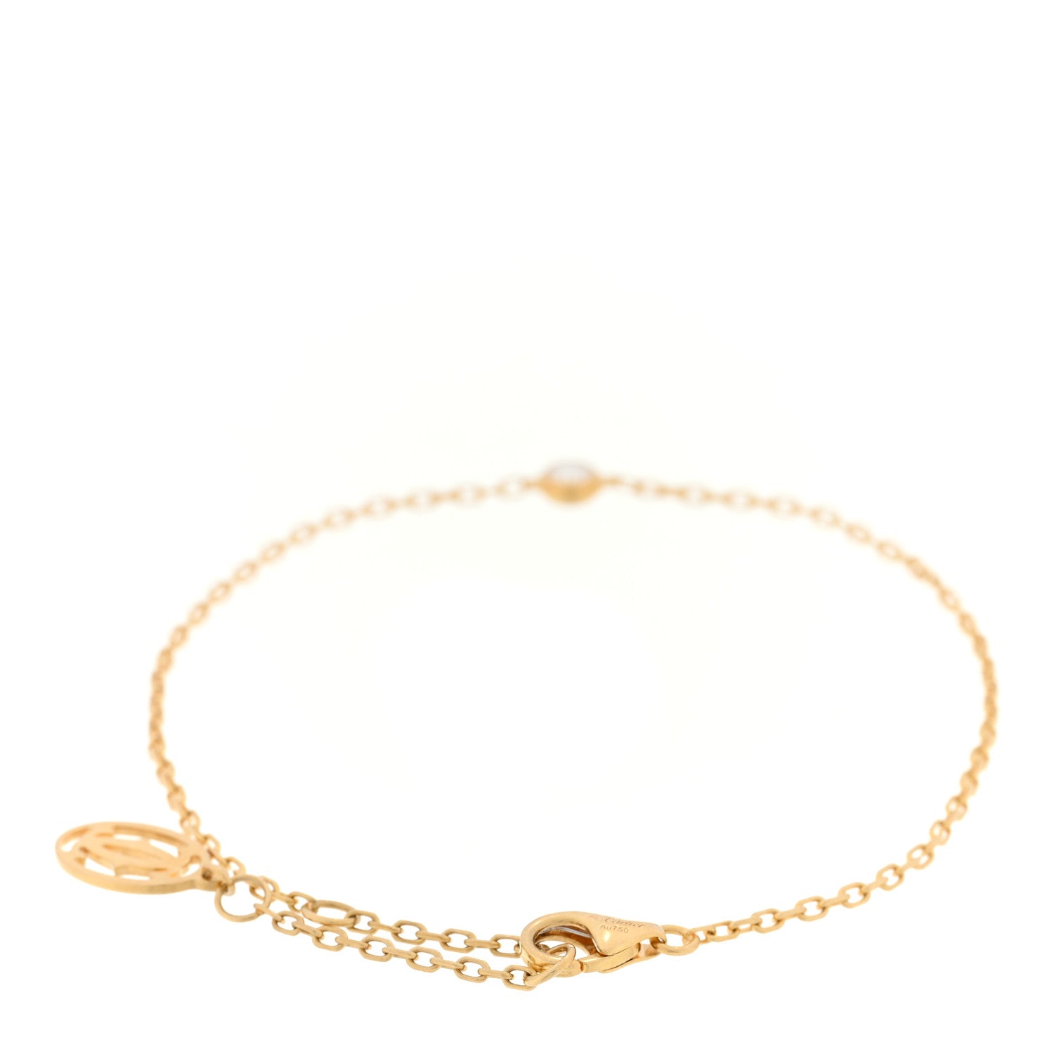 Cartier 18K Yellow Gold Diamond SM D'Amour Bracelet 2 of 3