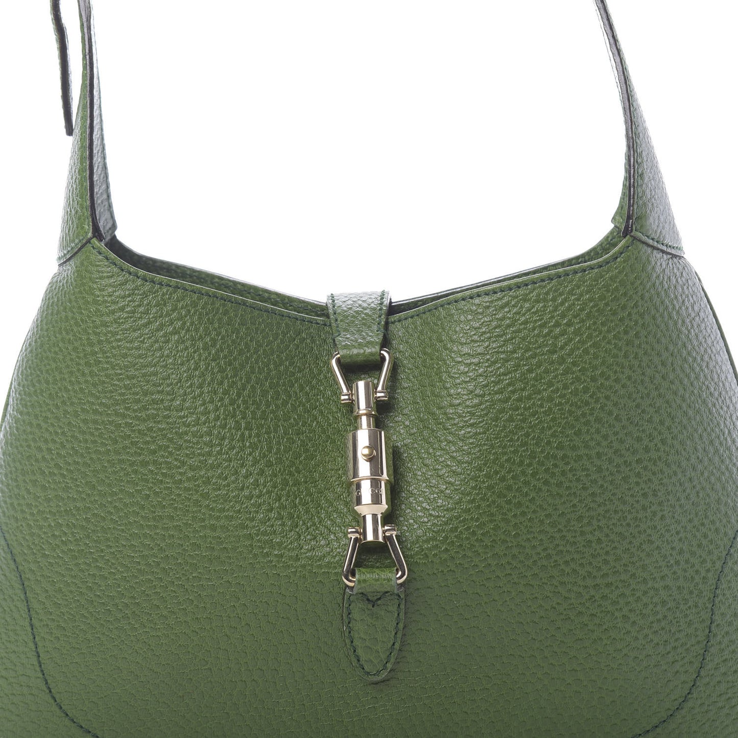 Soft Grained Calfskin Jackie O Hobo Green