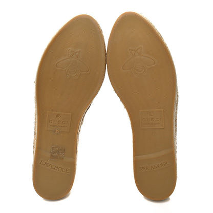 Gucci Straw Elaphe Matelasse GG Marmont Espadrilles 39 Natural Cream Brown 5 of 8