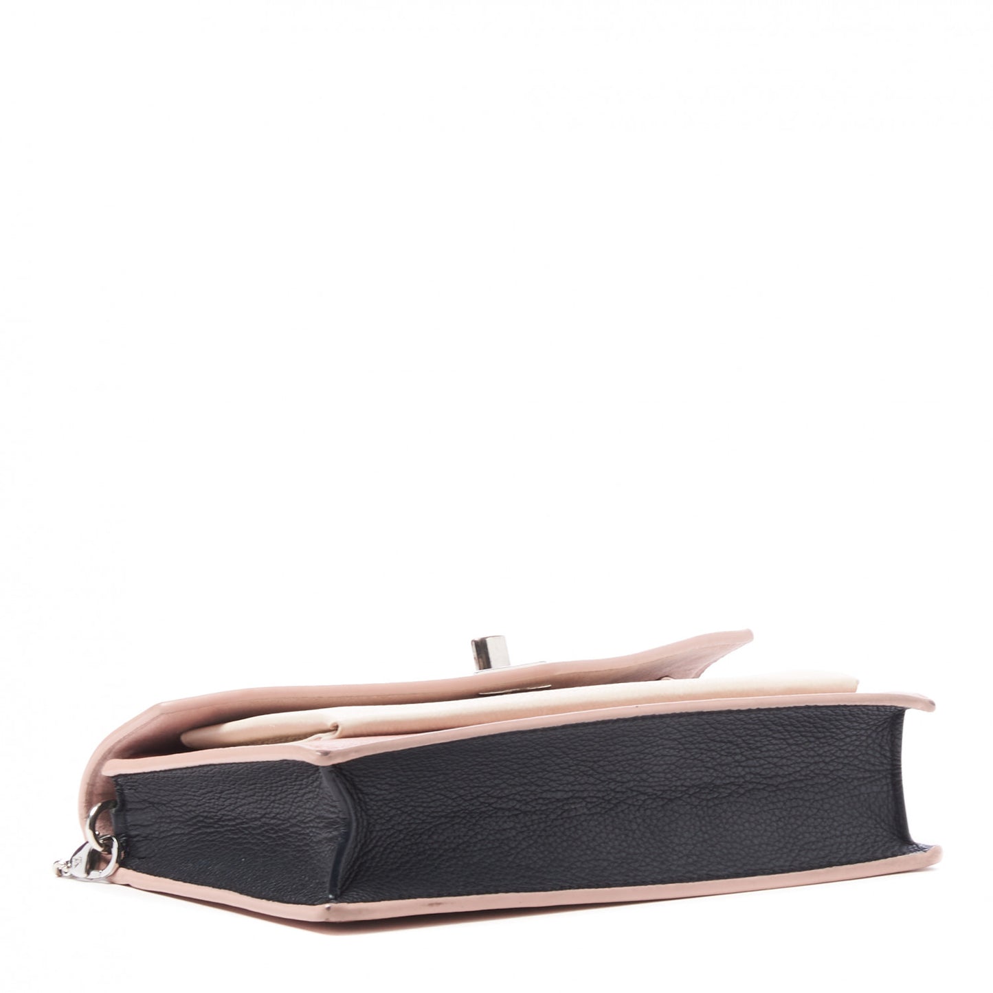Calfskin My Lockme Chain Pochette Rose Ballet White