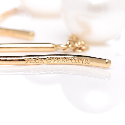 Tiffany 18K Yellow Gold Elsa Peretti Pearls By The Yard Drop Earrings 4 of 4