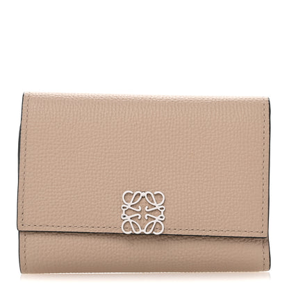 Loewe Pebble Grain Calfskin Anagram Small Vertical Wallet Sand 1 of 9