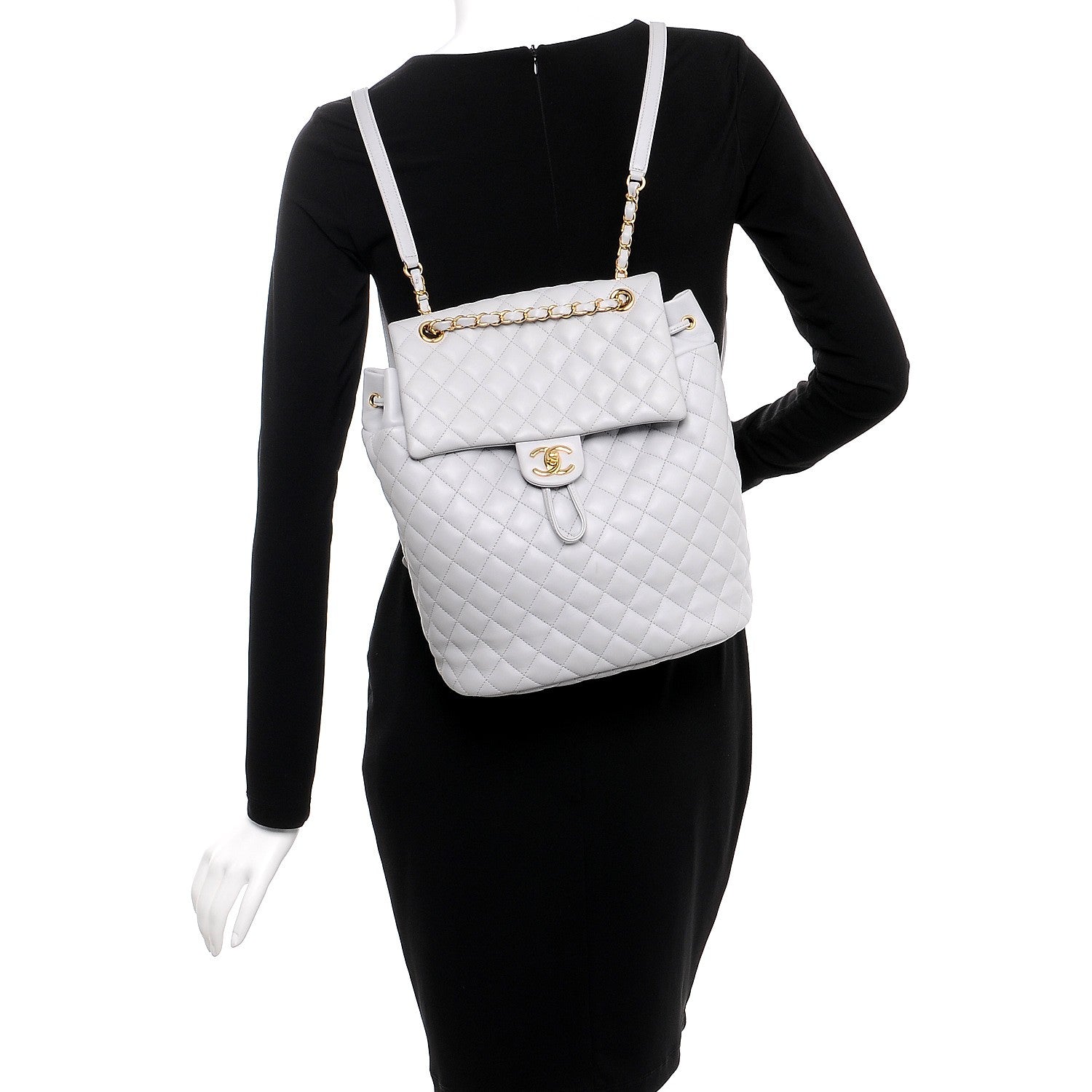 Chanel Calfskin Quilted Large Urban Spirit Backpack Grey 2 of 9