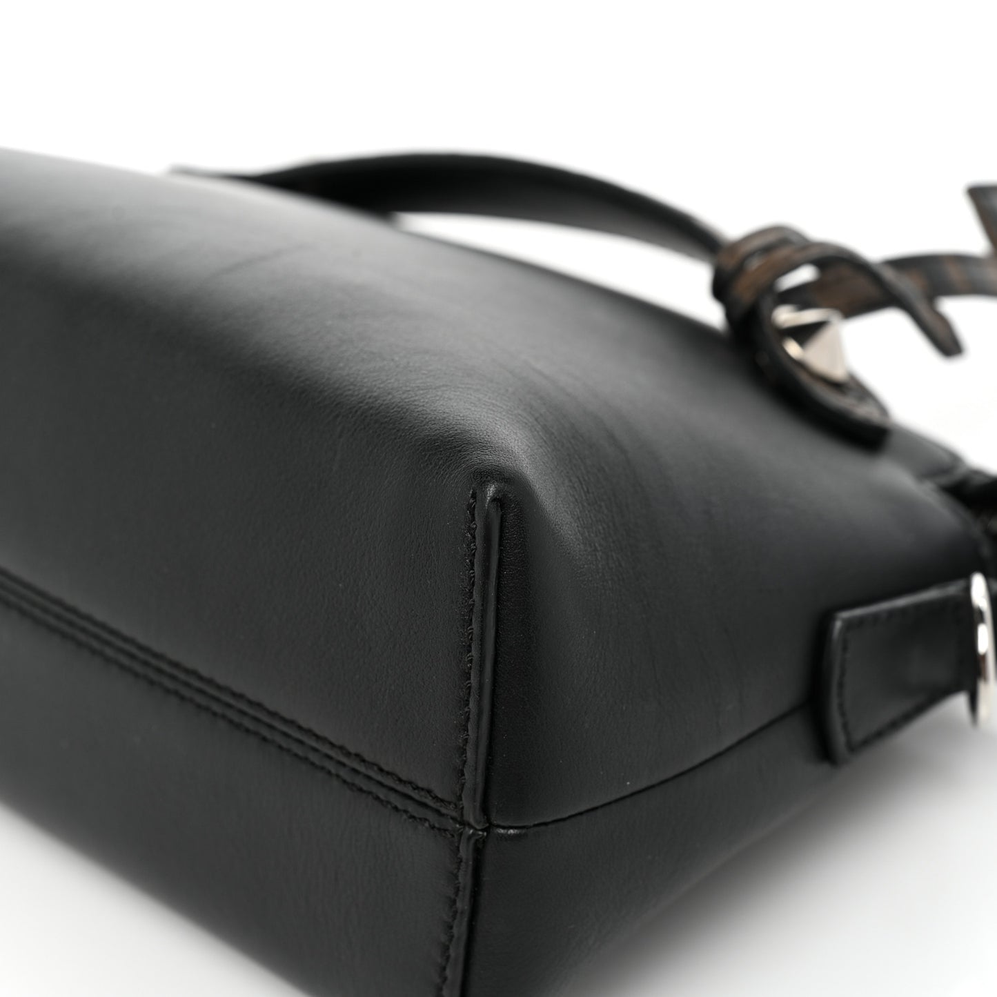 Vitello Dolce Bi-Color FF 1974 Embossed Mini By The Way Boston Bag Black Maya