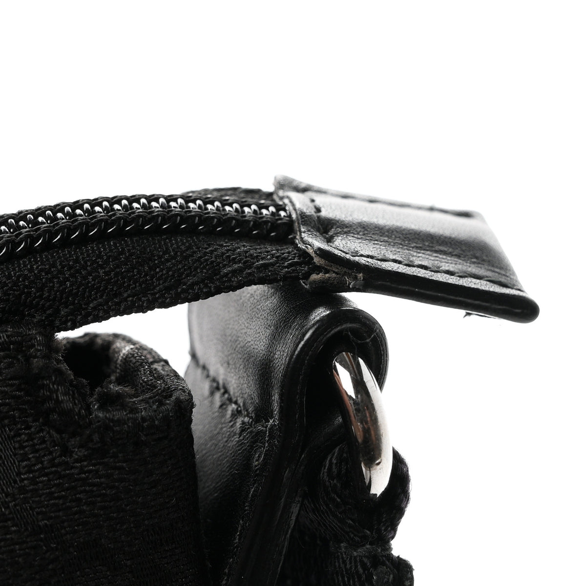 Monogram Calfskin Perforated Medium Flat Messenger Bag Black