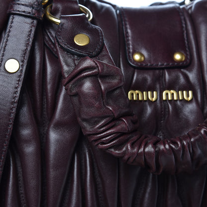 Miu Miu Nappa Matelasse Shopping Tote Prugna 11 of 11