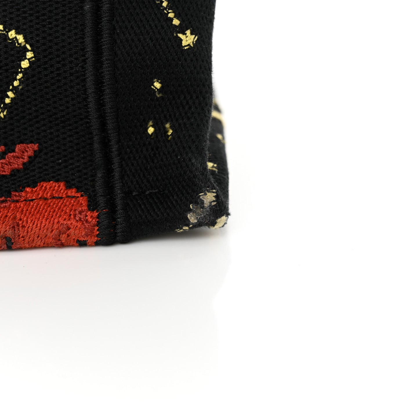 Canvas Embroidered Medium Pixel Zodiac Book Tote Black Multicolor