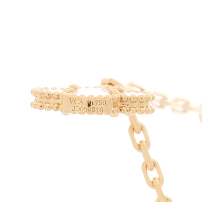 Van Cleef & Arpels 18K Yellow Gold Mother of Pearl Onyx 6 Motifs Magic Alhambra Necklace 4 of 6