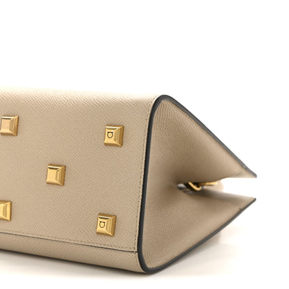 Salvatore Ferragamo Calfskin Small The Studio Box Bag Daino 9 of 10