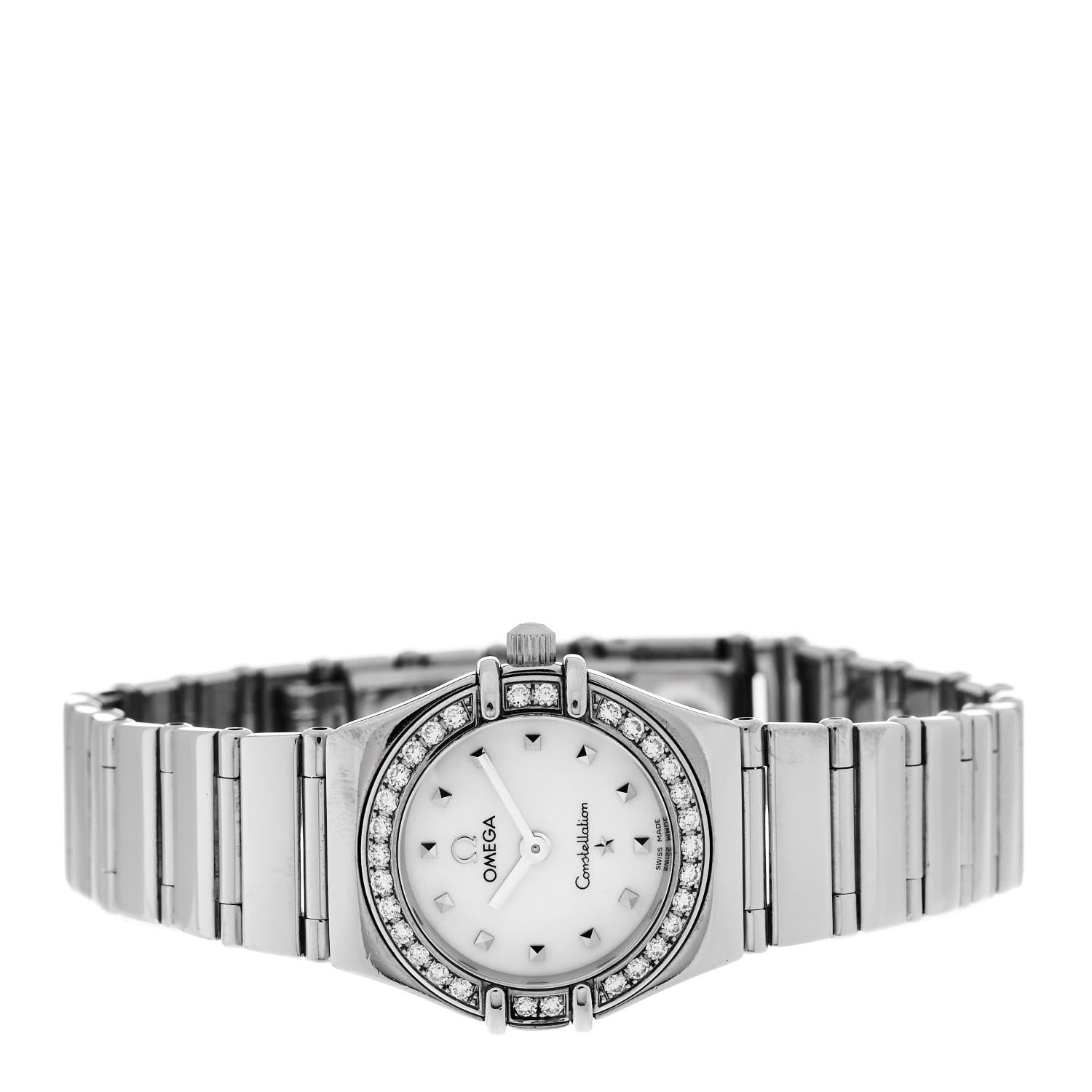 Omega Stainless Steel Diamond Bezel Mother of Pearl 22mm Constellation My Choice Quartz Watch 1465.71.00 2 of 4