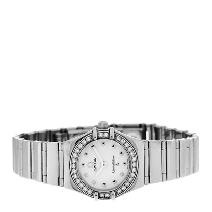 Omega Stainless Steel Diamond Bezel Mother of Pearl 22mm Constellation My Choice Quartz Watch 1465.71.00 2 of 4