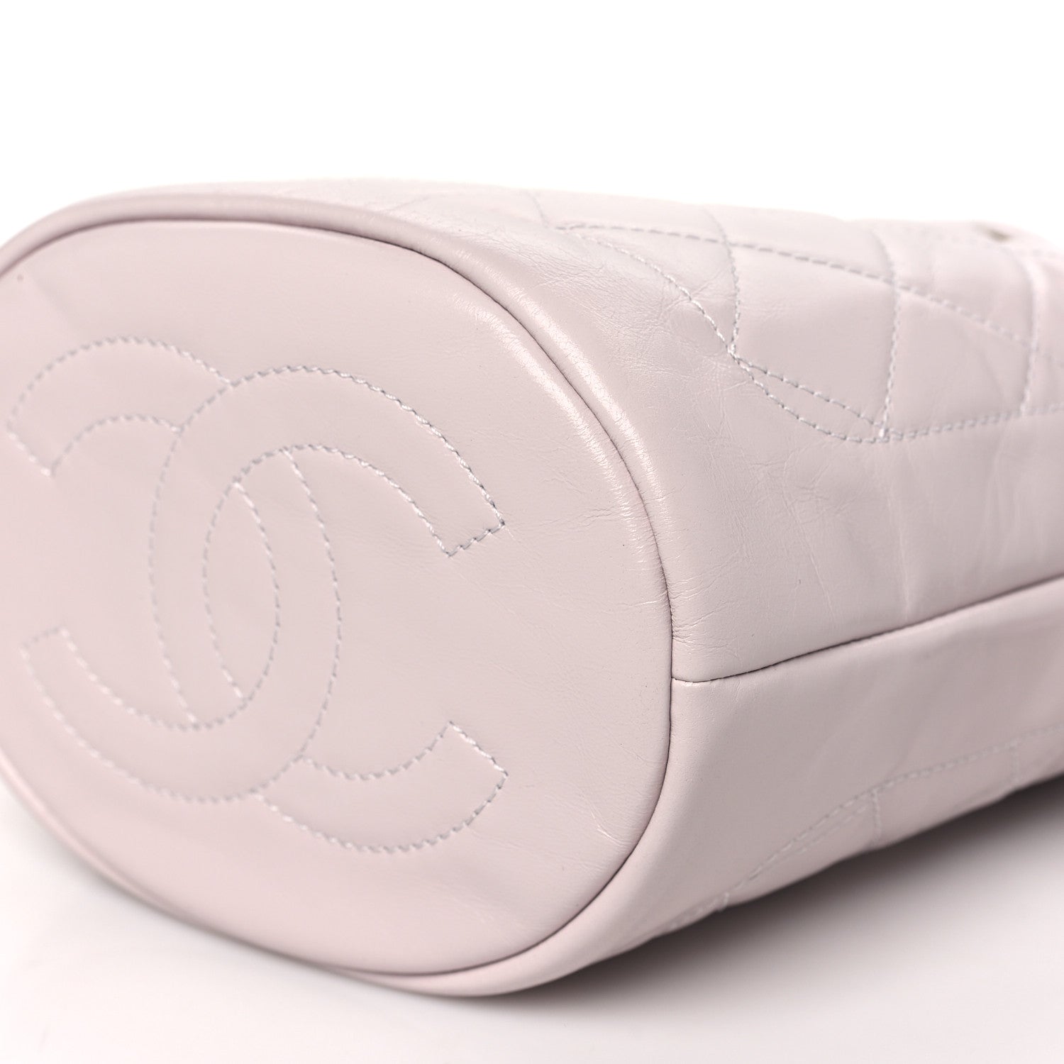 Chanel Calfskin Stitched Coco Ring Bucket Drawstring Bag Light Pink 10 of 10