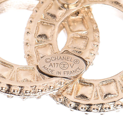 Chanel Crystal CC Earrings Gold 4 of 5