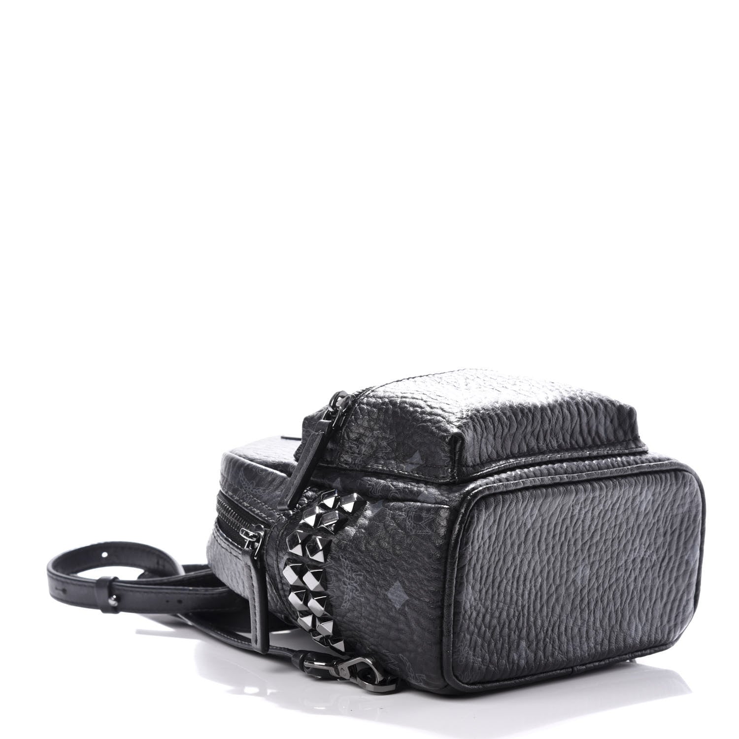 MCM Visetos Side Stud X-Mini Stark Bebe Boo Backpack Black 3 of 10