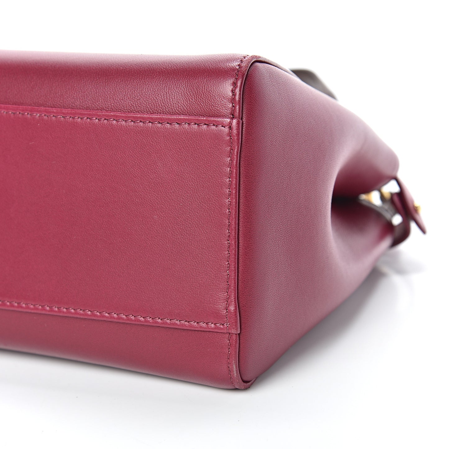 Nappa Mini Peekaboo Iconic Satchel Black Cherry Brown