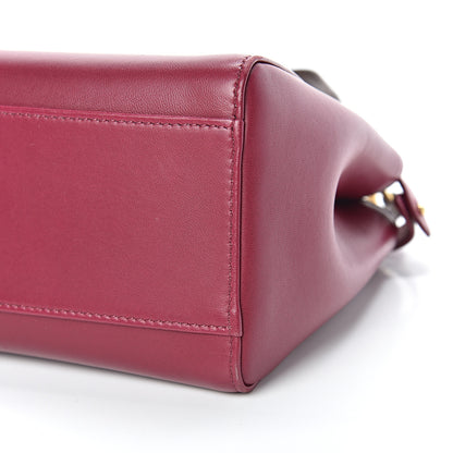 Fendi Nappa Mini Peekaboo Iconic Satchel Black Cherry Brown 11 of 13