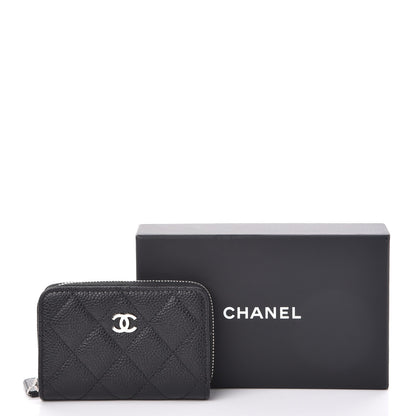 Chanel Caviar Quilted Zip Coin Purse Black 8 of 8