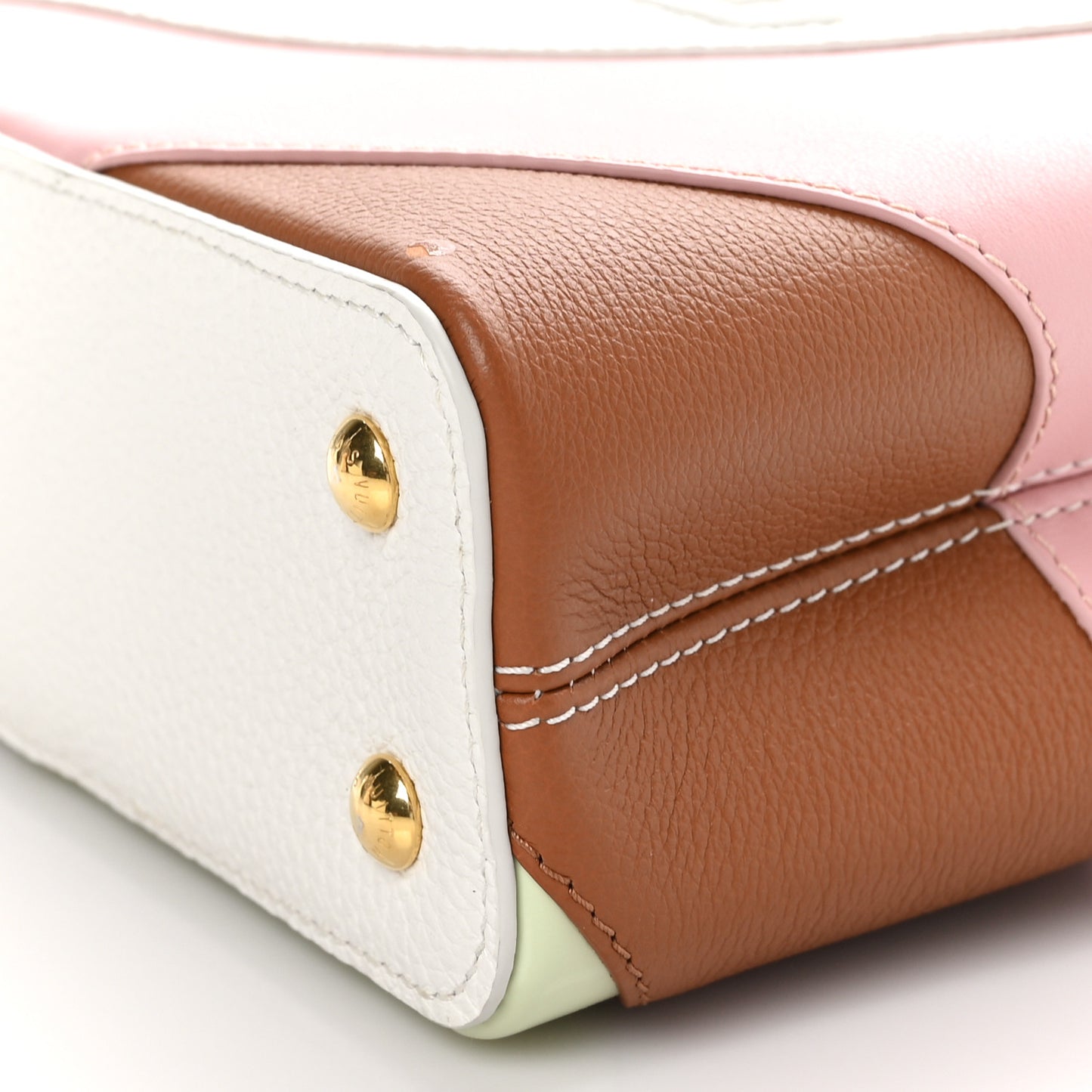 Taurillon Calfskin Patent Gelato Mini Capucines Fraise Pink