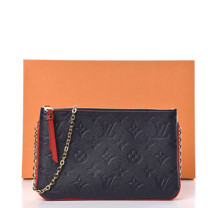 Louis Vuitton Empreinte Double Zip Pochette Marine Rouge 11 of 11