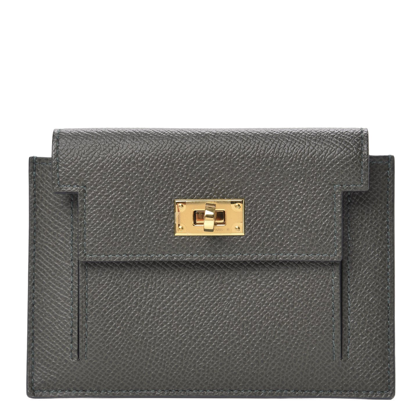 Epsom Kelly Pocket Compact Wallet Vert De Gris