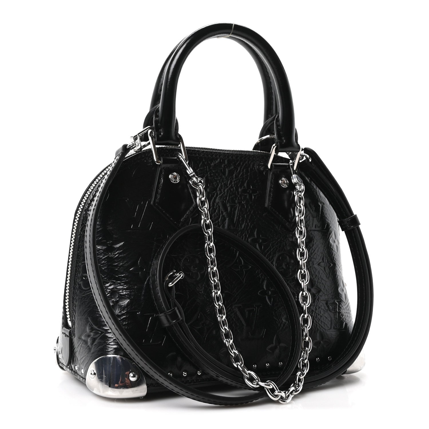 Louis Vuitton Calfskin Monogram Alma Trunk BB Black 3 of 9