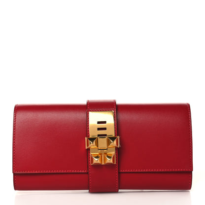 Hermes Tadelakt Medor 23 Clutch Rouge Vif 1 of 8