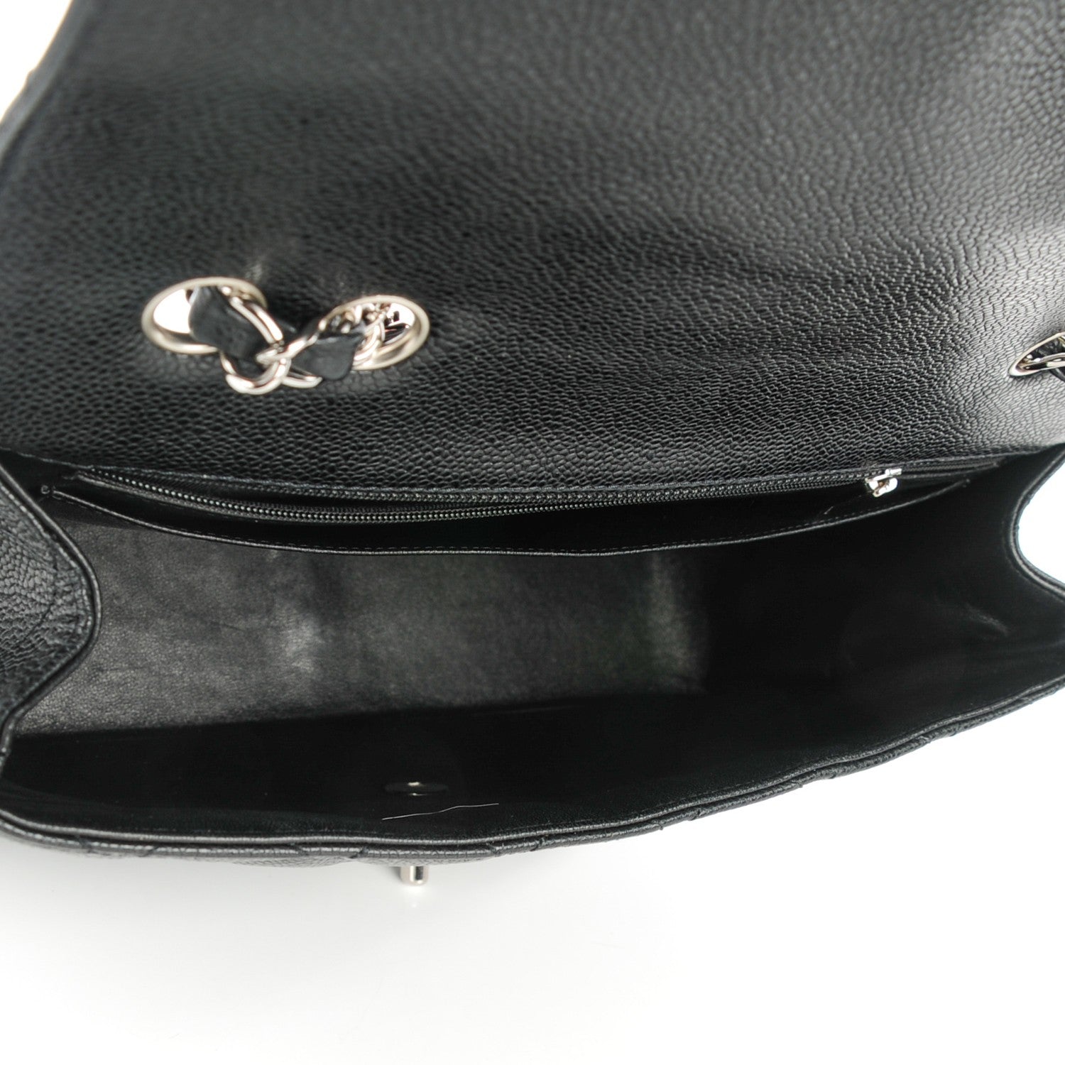 Chanel Caviar Quilted Jumbo Single Flap Black 5 of 8