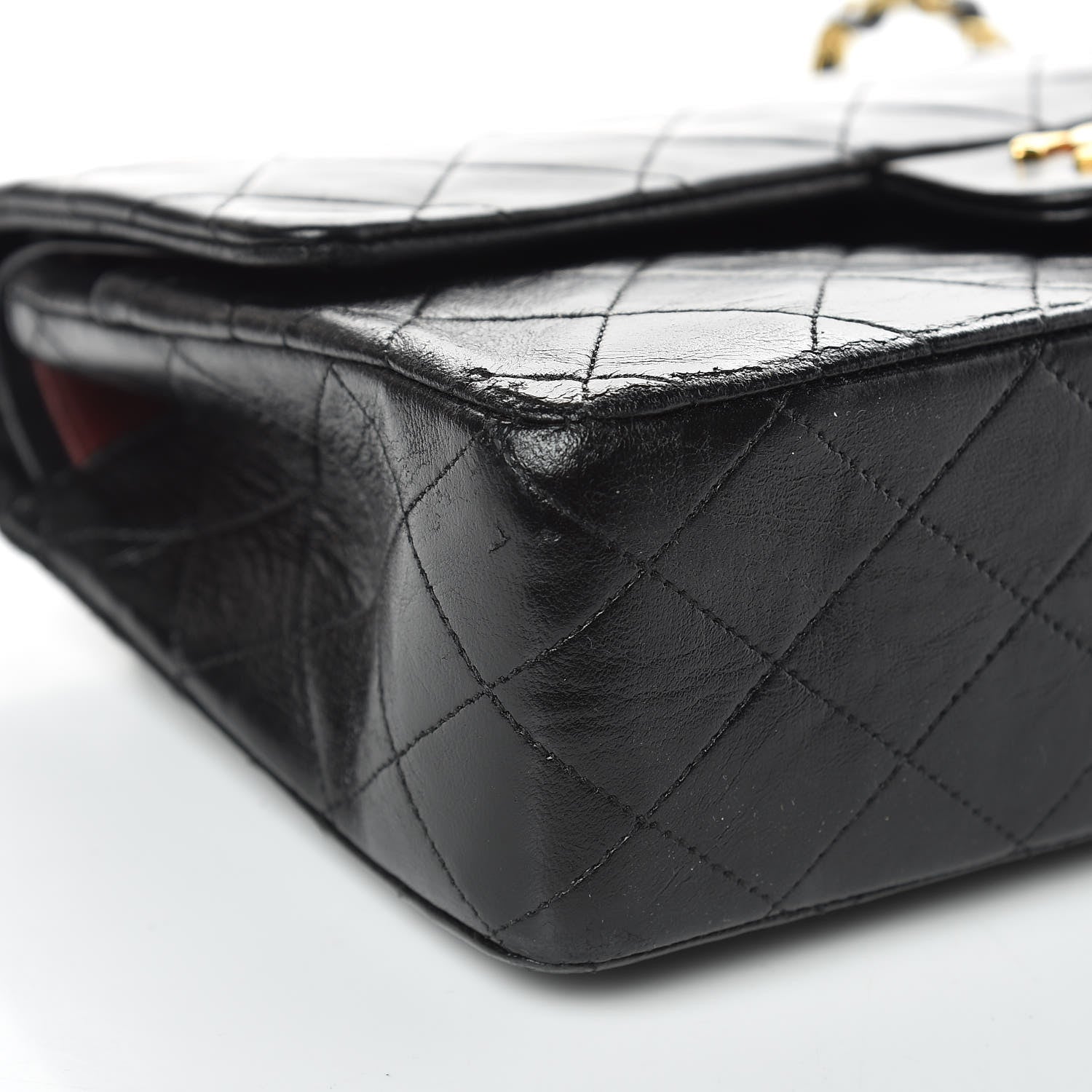 Chanel Lambskin Quilted Medium Double Flap Black 7 of 16