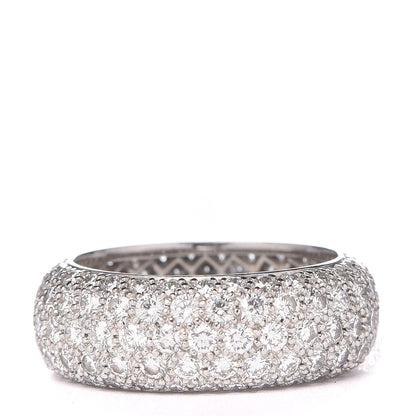Tiffany Platinum Diamond Five Row Etoile Band Ring 53 6.5 3 of 5