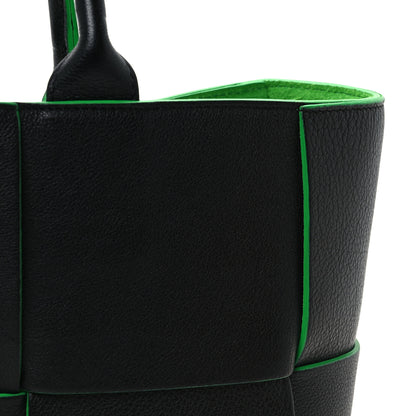 Bottega Veneta Calfskin Maxi Intrecciato Medium Arco Tote Black Parakeet 8 of 10