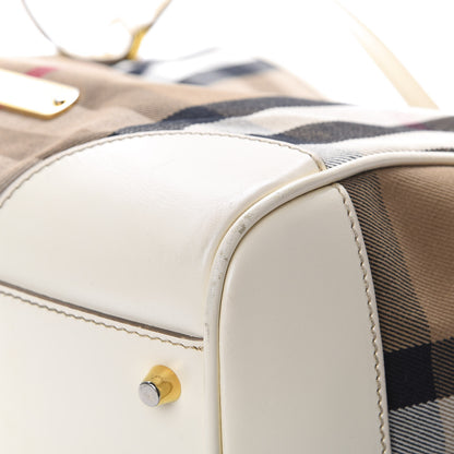 Burberry House Check Small Canterbury Tote White 10 of 16