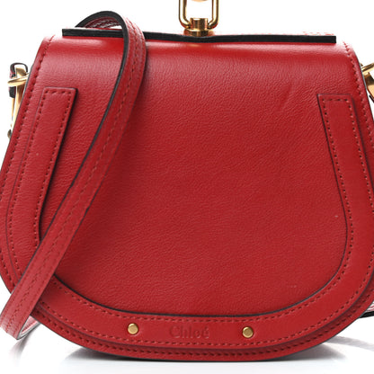 Chloe Calfskin Suede Small Nile Bracelet Bag Dahlia Red 10 of 10
