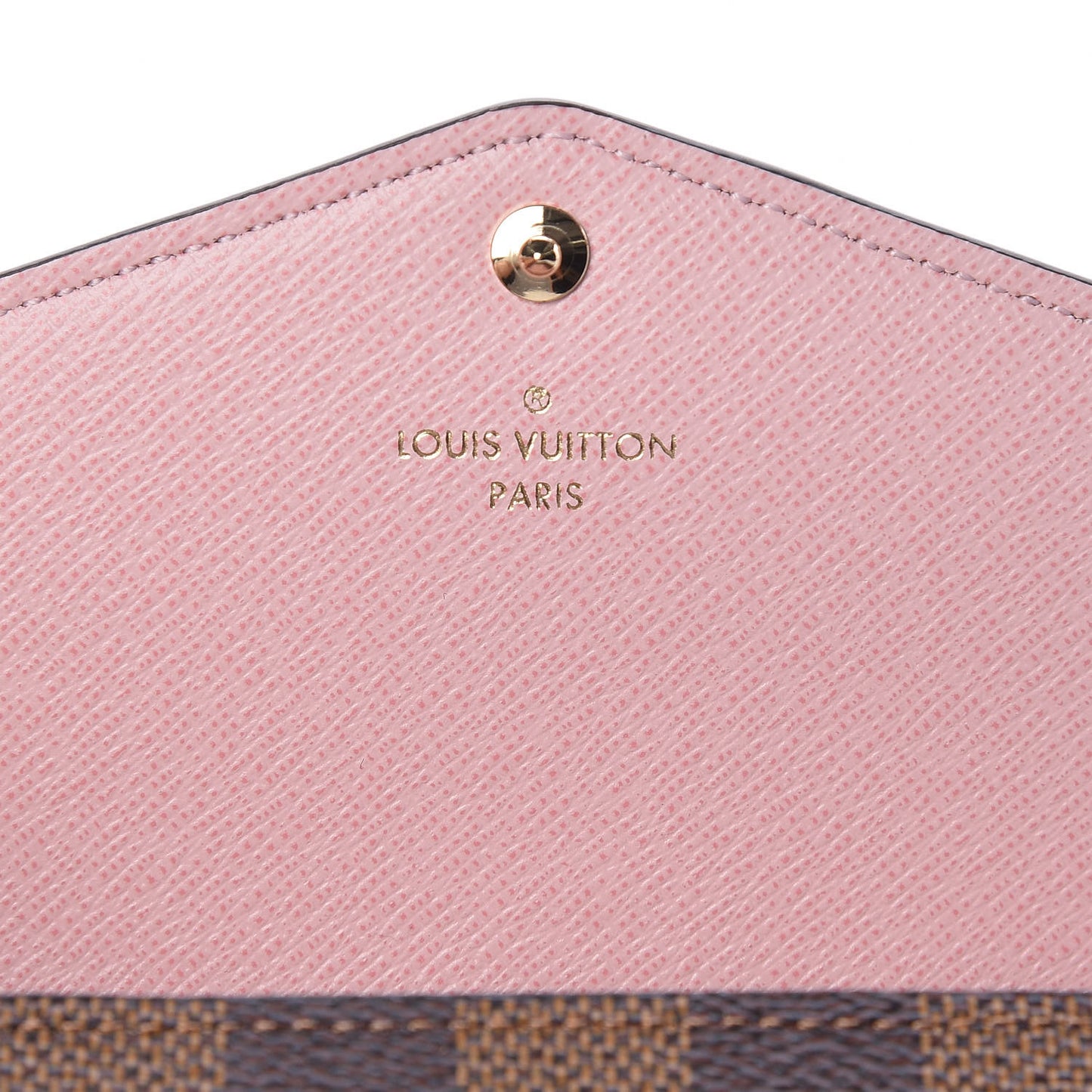 Damier Ebene Sarah Wallet NM Rose Ballerine
