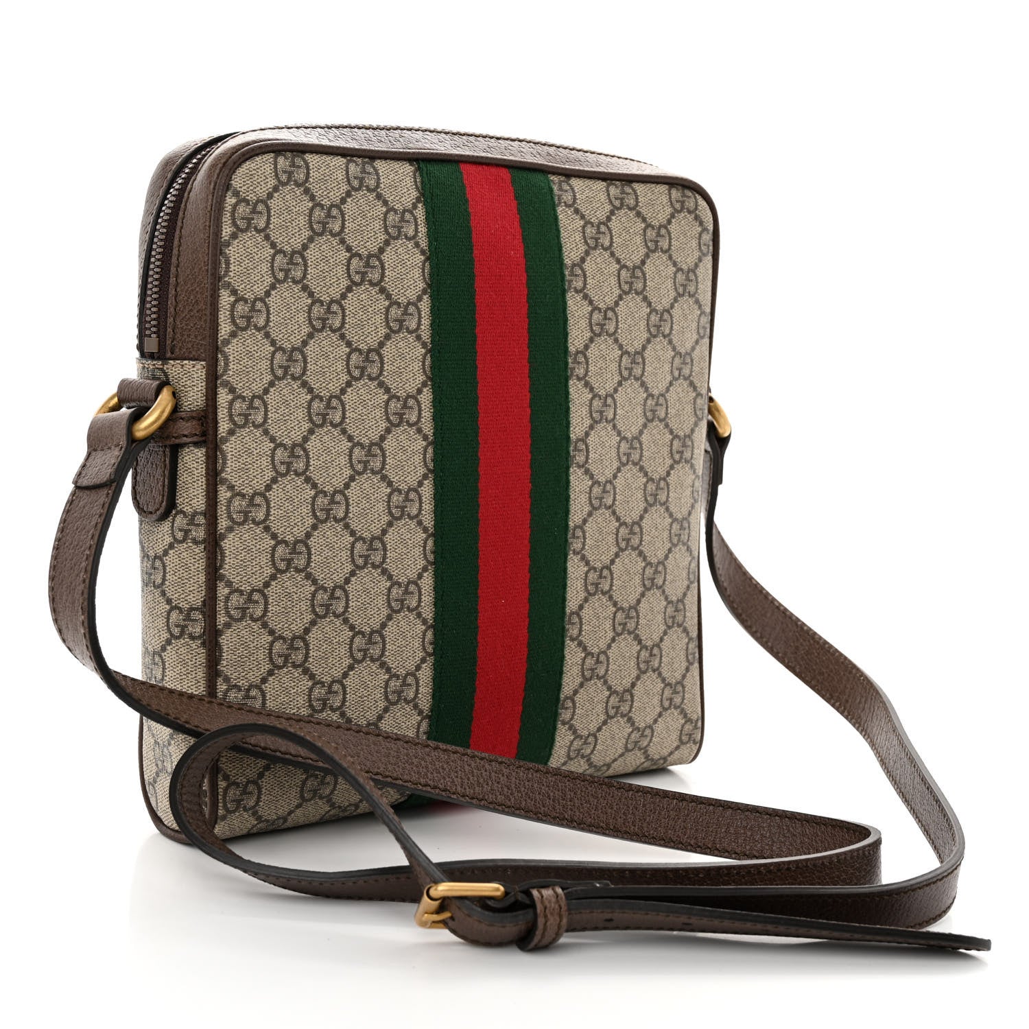 Gucci GG Supreme Monogram Web Small Ophidia Messenger Bag Brown 3 of 11