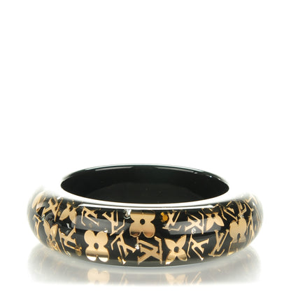 Louis Vuitton Resin Swarovski Small Inclusion Bracelet GM Black 1 of 3