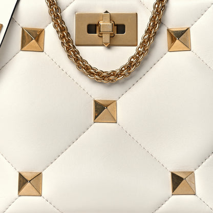 Valentino Garavani Nappa Small Roman Stud The Handle Bag Ivory 7 of 9